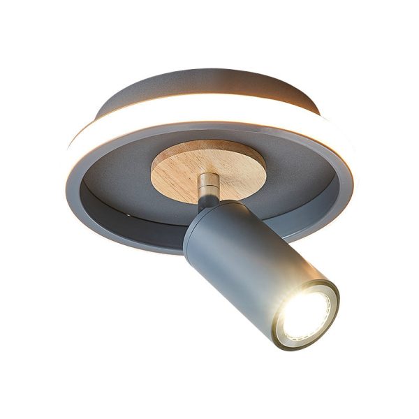 Contemporary Industrial Iron Barrel Spotlight 1-Light Flush Mount Light - Image 12