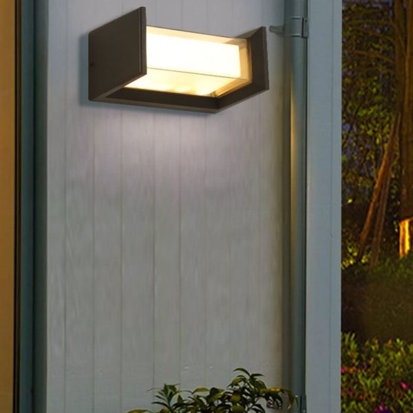 Modern Waterproof Rectangular LED 1-Light Outdoor Wall Sconce Lamp - Image 4