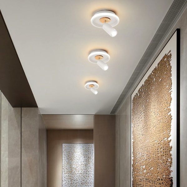 Contemporary Industrial Iron Barrel Spotlight 1-Light Flush Mount Light - Image 2