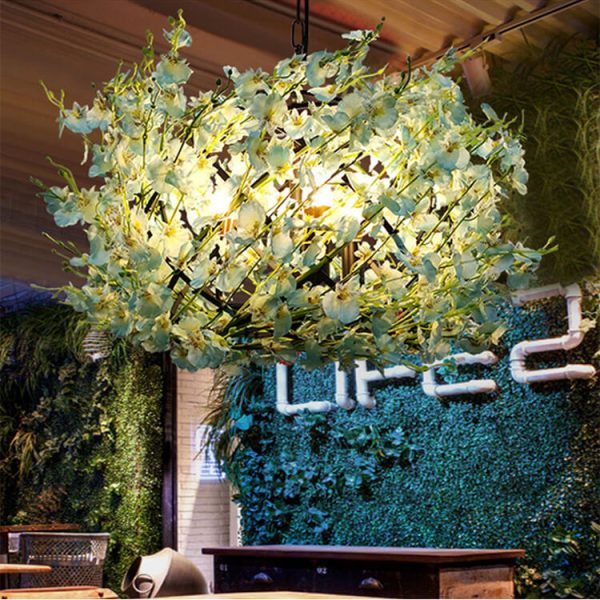 Creative Colorful Flower 3-Light Globe Plants Chandeliers - Image 3