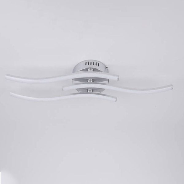 Simple Line Wave LED Semi-Flush Mount Ceiling Light - Image 12