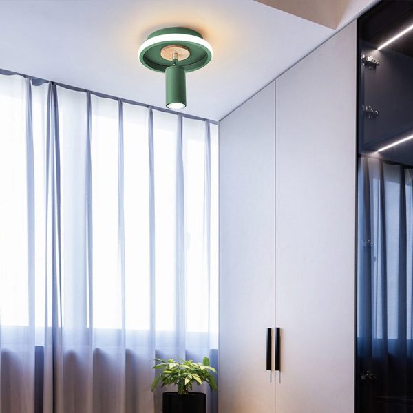 Contemporary Industrial Iron Barrel Spotlight 1-Light Flush Mount Light - Image 13