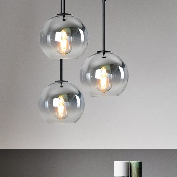Nordic Gradient Glass 1-Light Globe Pendant Light - Image 7