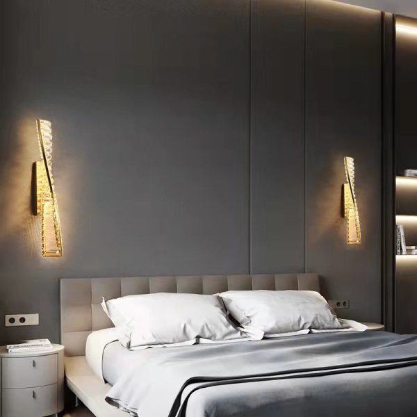 Modern Crystal Light Luxury Spiral Design LED Wall Sconce Lamp - Image 10