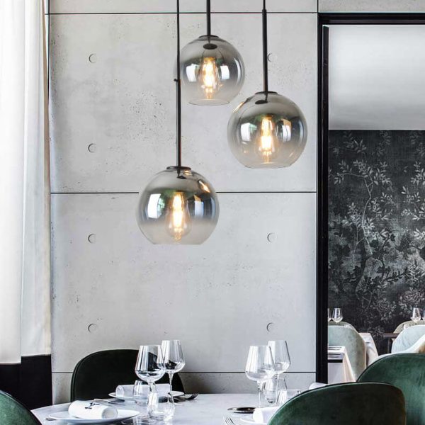 Nordic Gradient Glass 1-Light Globe Pendant Light - Image 5