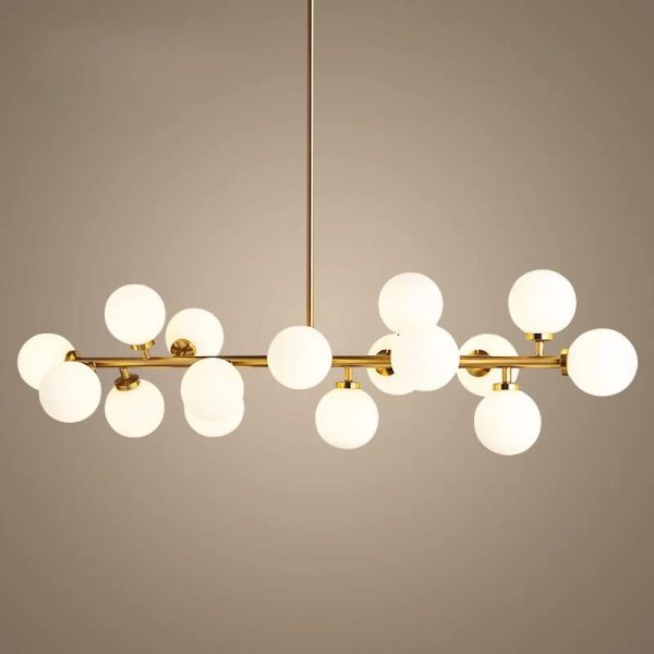 Nordic Light Luxury Magic Bean Glass Ball 16-Light Island Light Chandelier - Image 5