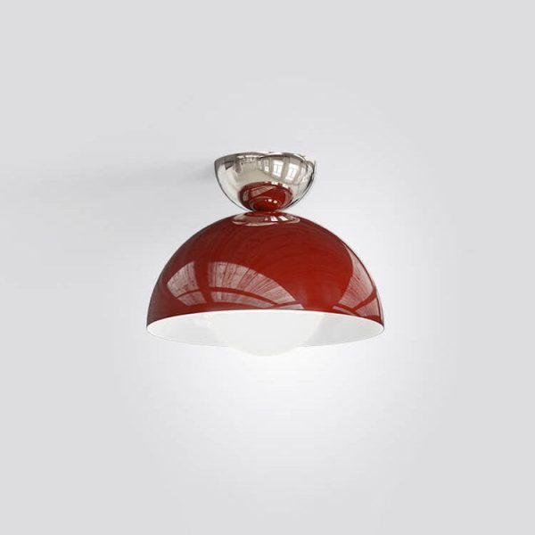 Modern Simple Wrought Iron Semi-Circle 1-Light Semi-Flush Mount Lighting - Image 8
