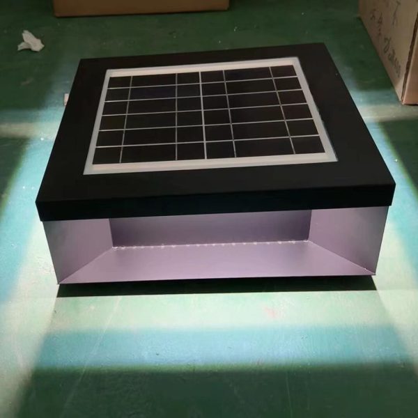 Solar Modern Simple Glass Cuboid LED Outdoor Landscape Light - Image 23