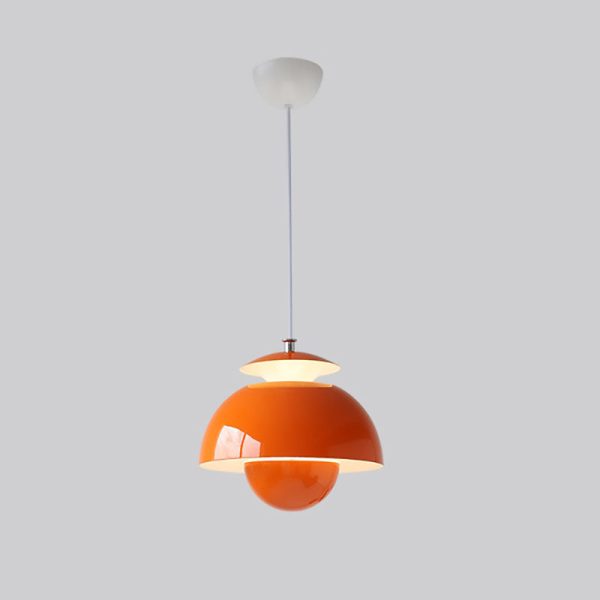 Contemporary Nordic Iron Aluminum Flower Bud Shade LED Pendant Light For Living Room - Image 6