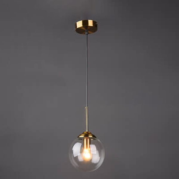 Contemporary Nordic Copper Spherical Glass Shade 1/3/5-Light Island Light Chandelier For Dining Room - Image 15