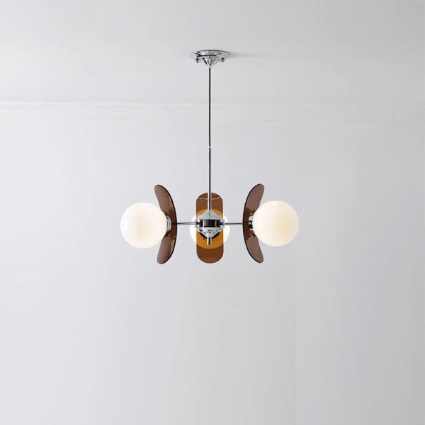 Modern Mid-Century Acrylic Magic Bean Glass Shade 3/5/6/8-Light Chandelier For Living Room - Image 14