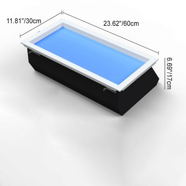 Modern Smart Blue Sky Aluminum LED Flush Mount Ceiling Light - Image 9