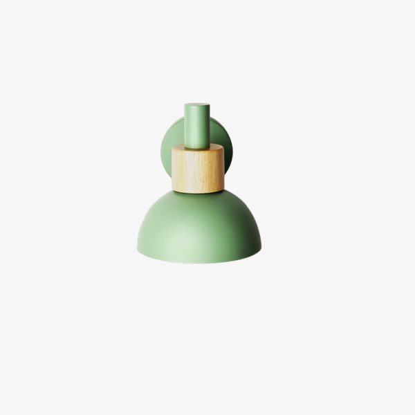 Modern Classic Macaron Solid Color Wood Iron 1-Light Wall Sconce Lamp - Image 15