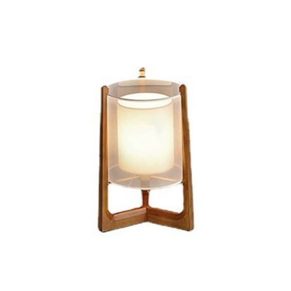 Japanese Minimalist Solid Wood Fabric Column 1-Light Standing Floor Lamp - Image 12