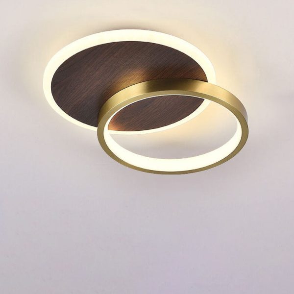 Modern Minimalist Aluminum Circular Square LED Semi-Flush Mount Ceiling Light - Image 8