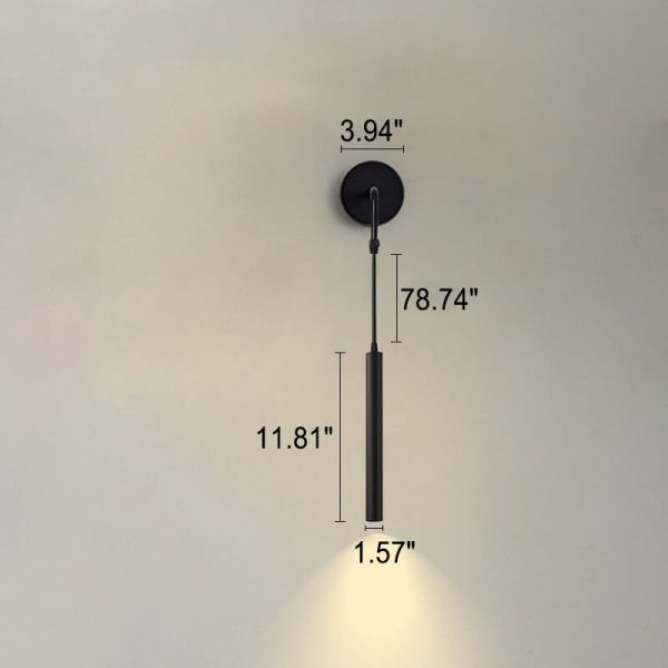 Nordic Minimalist Long Cylindrical Spotlight LED Wall Sconce Lamp - Image 11