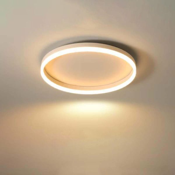 Nordic Minimalist Circle Ring Iron Acrylic LED Flush Mount Ceiling Light - Image 21
