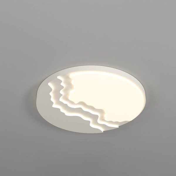 Modern Minimalist Creative Acrylic Wave LED Flush Mount Ceiling Light - Image 12