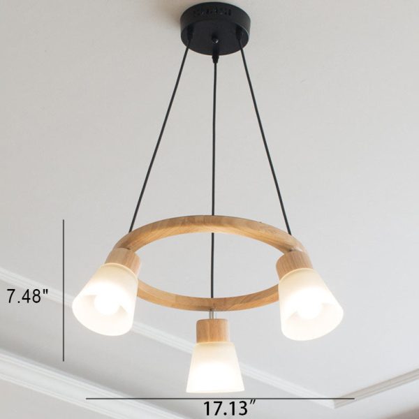 Nordic Minimalist Solid Wood Bird 3/5-Light Chandelier - Image 5