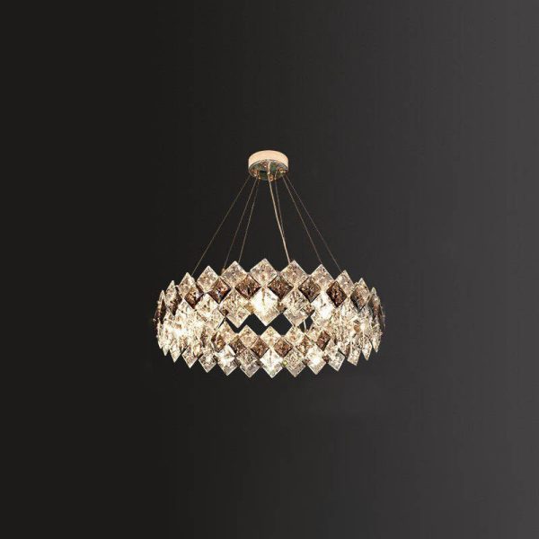 Contemporary Luxury Crystal Diamond Circle Plated Hardware 5/6/7/8/10/14 Light Chandelier For Living Room - Image 17