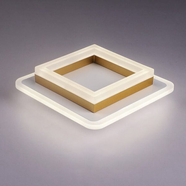 Nordic Simple Acrylic Square Circle Iron LED Flush Mount Ceiling Light - Image 4