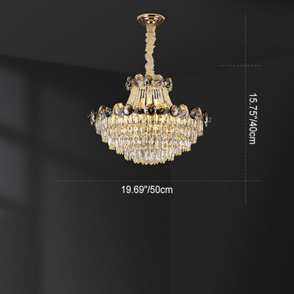 Contemporary Luxury Half Round Ball Crystal Iron 8/10/11/14/17/24 Light Chandelier For Living Room - Image 4