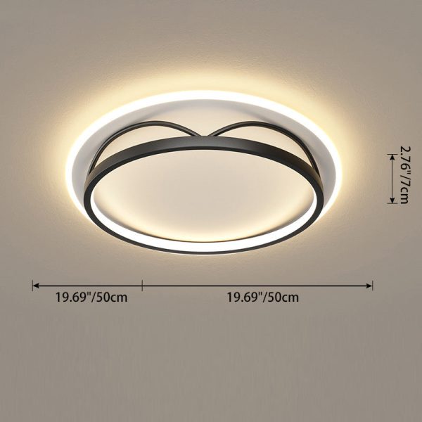 Nordic Minimalist Geometric Art LED Flush Mount Ceiling Light - Image 6