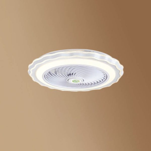 Modern Creative Round Flower LED Flush Mount Ceiling Fan Light - Image 2