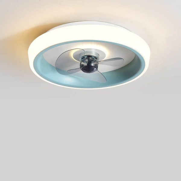 Simple Modern Acrylic Lightweight LED Flush Mount Fan Light - Image 2