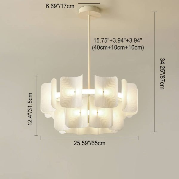 Modern Creative Round Rectangle Iron Aluminum PMMA LED Island Light Chandelier - Image 4