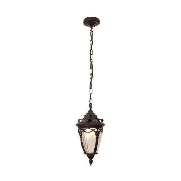 European Vintage Oval Lantern Maple Leaf Outdoor 1-Light Pendant Light - Image 9