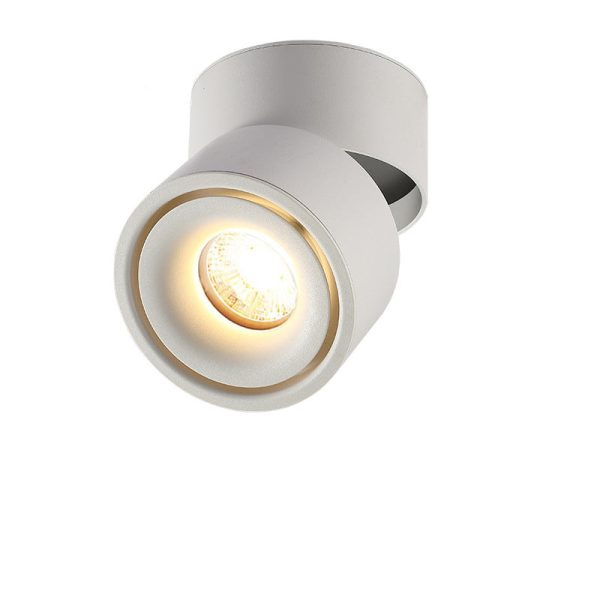 Modern Minimalist Cylinder Adjustable Angle Aluminum LED Flush Mount Ceiling Light For Living Room - Image 15