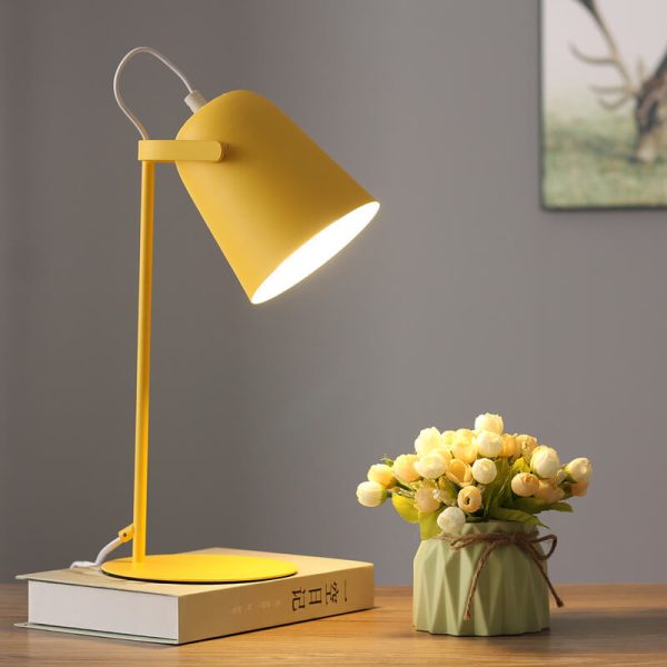 Nordic Macaron Color Creative Iron Bucket Design 1-Light Table Lamp - Image 8