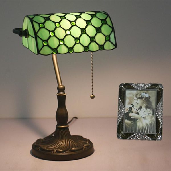 Vintage Creative Glass 1-Light Zipper Switch Table Lamp