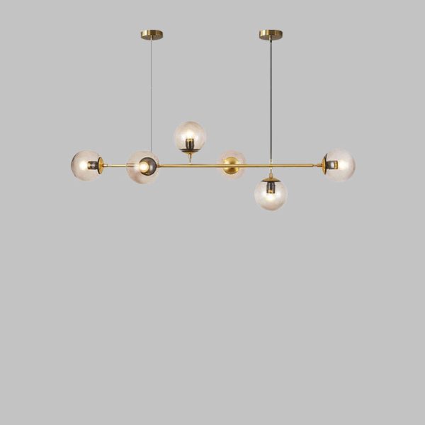 Modern Minimalist Long Glass Round Globe Island Light 6-Light Chandelier - Image 24