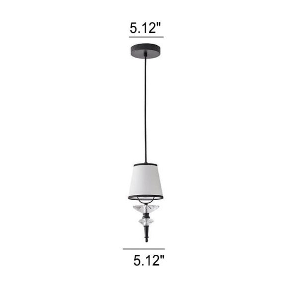 European Vintage Glass Fabric Metal 1/3/5-Light Island Light Chandelier - Image 12