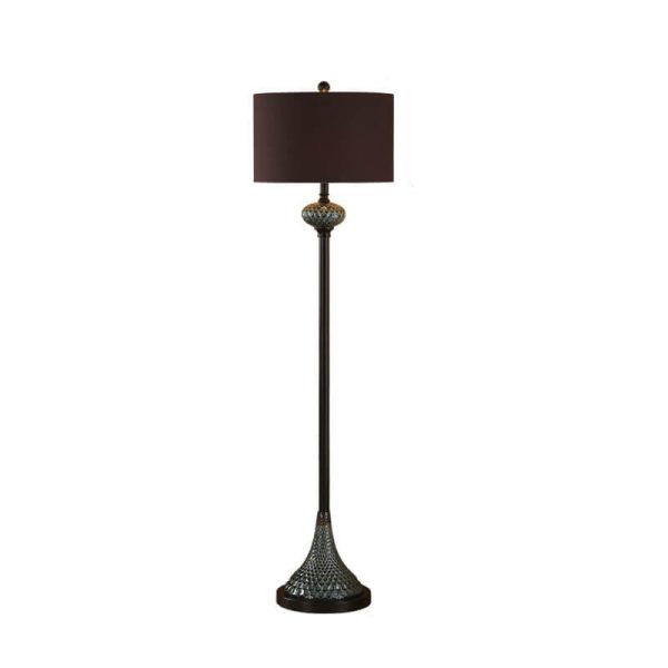 European Light Luxury With Plate Ceramic Hardware Fabric 1-Light Standing Floor Lamp - Image 6