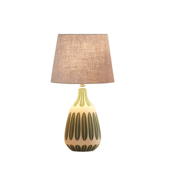 Nordic Vertical Pattern Ceramic Fabric 1-Light Table Lamp - Image 3