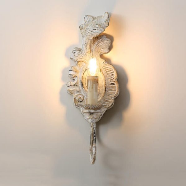 Vintage Resin Candelabra 1-Light Wall Sconce Lamp - Image 14