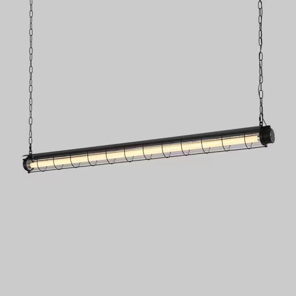 Contemporary Industrial Long Hardware Acrylic 1/2 Light Island Light Chandelier For Dining Room - Image 14