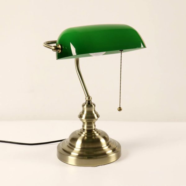 Retro Colored Glass Metal Base 1-Light Zipper Table Lamp - Image 4