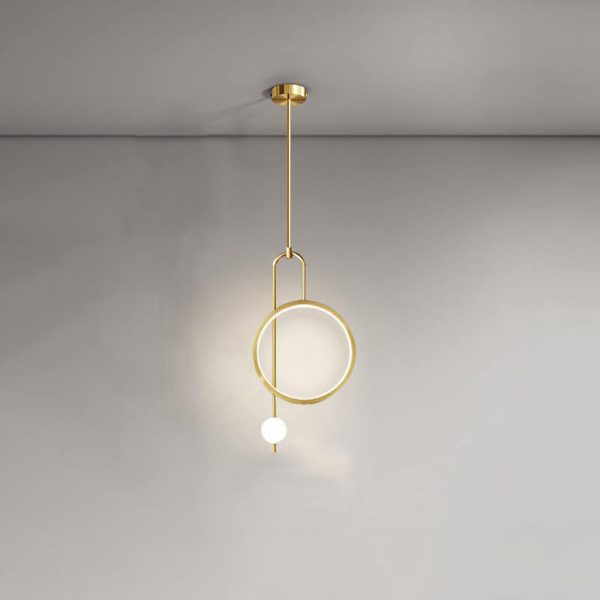 European Minimalist Light Luxury Circular Hardware Acrylic LED Chandelier - Image 13