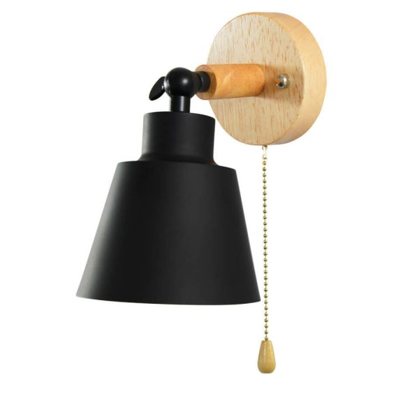 Nordic Minimalist Macaron Solid Color Rotatable Wood 1-Light Wall Sconce Lamp - Image 8