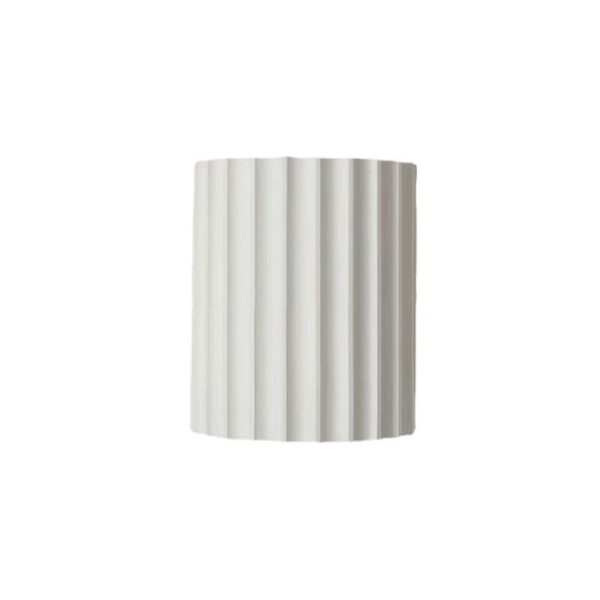 Contemporary Scandinavian Resin Half Column 2-Light Wall Sconce Lamp For Hallway - Image 13
