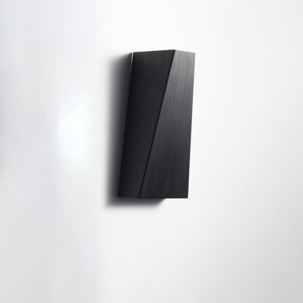 Modern Minimalist Brushed Aluminum Geometric Square LED Wall Sconce Lamp - Image 7