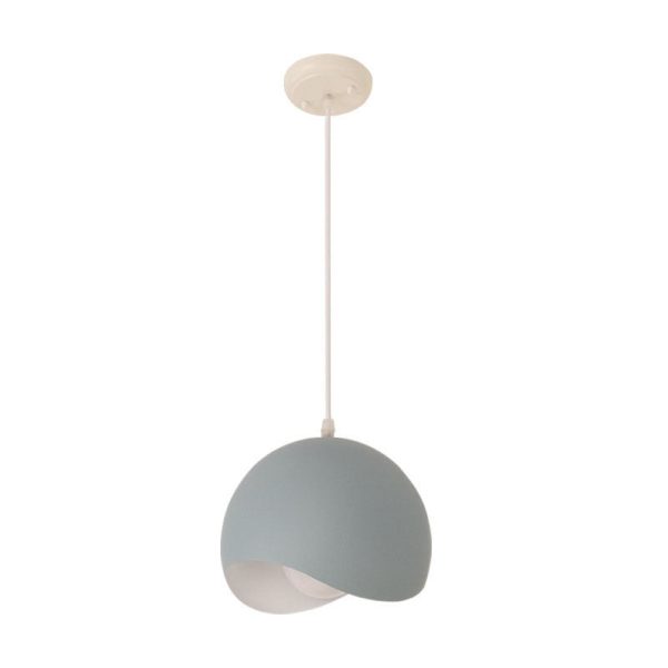 Nordic Solid Color Aluminum Round Dome 1/3 Light Island Light Chandelier - Image 9