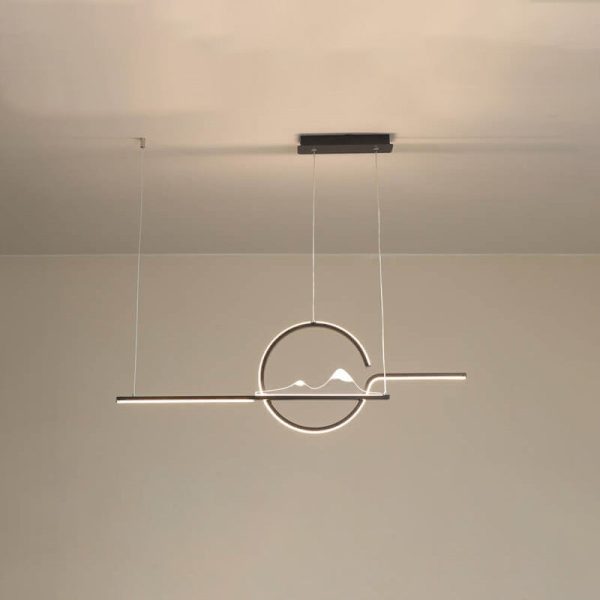 Modern Chinese Minimalist Long Round Landscape Island Light LED Chandelier - Image 4