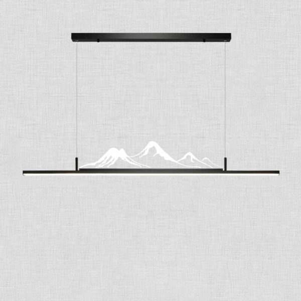 Chinese Style Retro Long Strip Mountain Peak Design Decorative LED Chandelier - Image 4