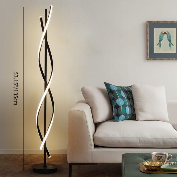 Minimalist 1-Light Spiral LED Standing Floor Lamps - Image 13