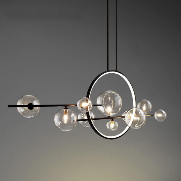 Modern Glass Long Bubble Magic Bean Island Light 7/10 Light Chandelier - Image 5